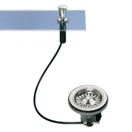 Single sink drain diameter 90mm, automatic, with handle - Lira - Référence fabricant : 1955.040