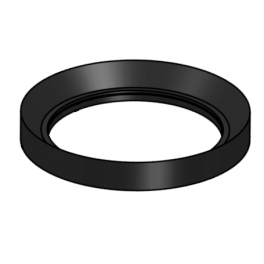 Black gasket 00285B for sink drain, 72x50x9 mm - Lira - Référence fabricant : 8.0285.01