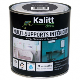 Peinture multi support satin carbone 0.5 litre - KALITT - Référence fabricant : 366724