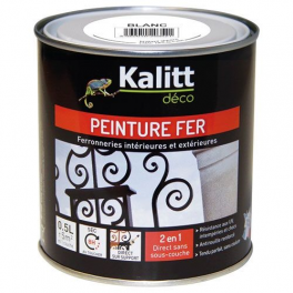 Iron paint glossy white 0.5 litre - KALITT - Référence fabricant : 368051