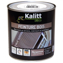 Satin white wood paint 0.5 litre - KALITT - Référence fabricant : 368373