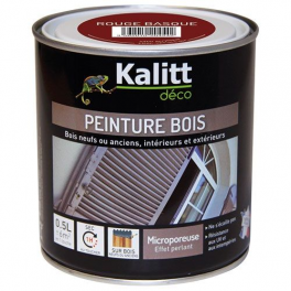 Satin wood paint Basque red 0.5 litre - KALITT - Référence fabricant : 391912