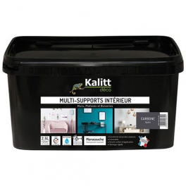 Peinture multi support satin carbone 2.5 litre - KALITT - Référence fabricant : 367508