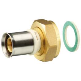 Brass multilayer female swivel nut 12x17 / 16mm - lead free. - PBTUB - Référence fabricant : MCRXSE816