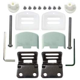Single hinge kit with stainless steel covers and screws - Olfa - Référence fabricant : 7K01I5