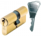 Cylindre de serrure laiton V5, 40x40 mm, 5 goupilles, 3 clés réversibles - Vachette - Référence fabricant : VACCY6710040X40SC
