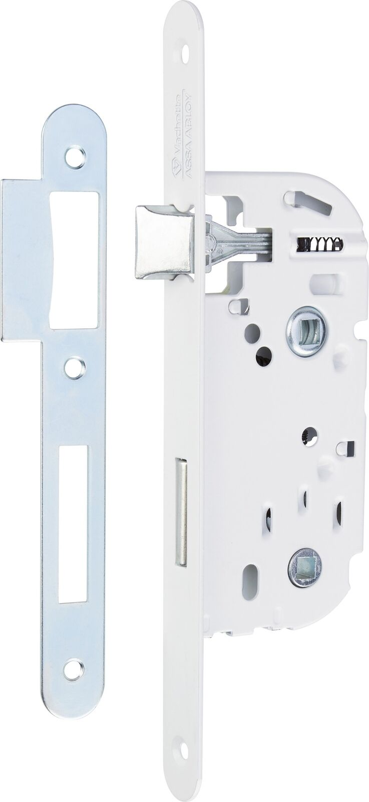 Cerradura de embutir blanca, caja de cerradura de 135 mm, cerrojo de 40 mm