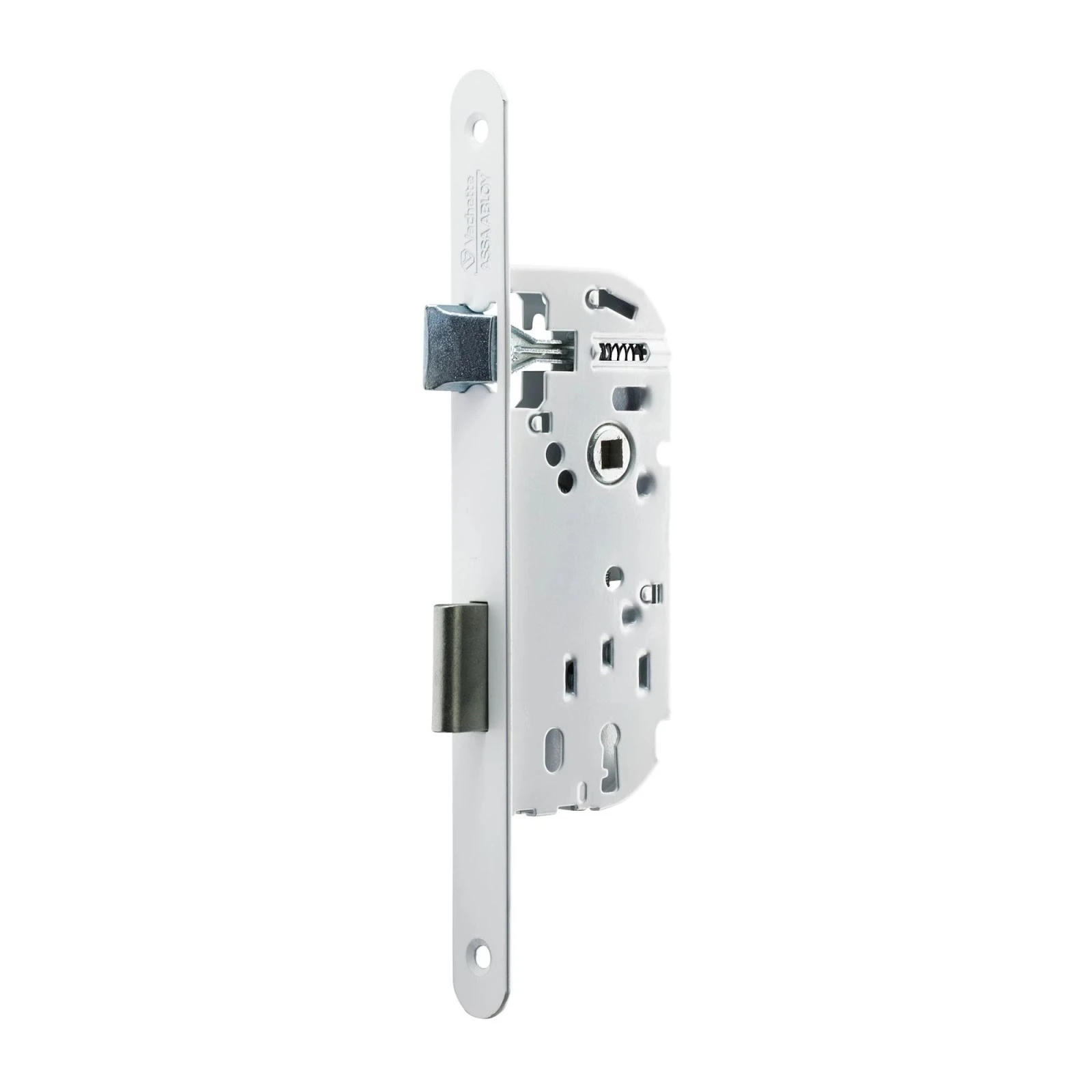 Mortice deadbolt lock, 135 mm lock case, 40mm pin, 1/2 turn white