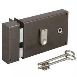 Horizontal surface lock opening on the left, 1/2 turn deadbolt, 2 keys - Vachette - Référence fabricant : 67436G/SC