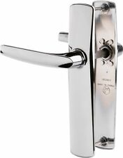 Two door handles with chrome-plated mirror finish, 165 mm apart