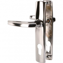 Dos tiradores de puerta con herrajes cromados de espejo, llave i, distancia entre centros 165 mm - Vachette - Référence fabricant : 7157