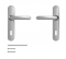 Conjunto de la manija de la puerta con la placa del agujero de la llave, aluminio plateado. - Vachette - Référence fabricant : VACEN71534