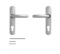 Conjunto de la manija de la puerta con la placa del agujero de la llave, aluminio plateado. - Vachette - Référence fabricant : VACEN71535