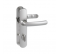 Conjunto de la manija de la puerta con la placa del agujero de la llave, aluminio plateado. - Vachette - Référence fabricant : VACEN74696