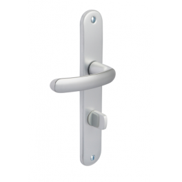 Budget door handle with silver plate, distance between centres 165 mm - Vachette - Référence fabricant : 73269