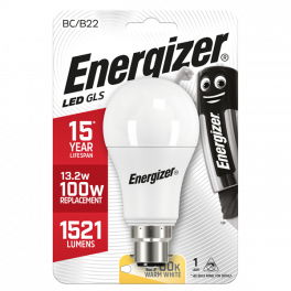 B22 Standard LED Light Bulb, 1521 Lumens, 12.5W/100W, 2700K - Energizer - Référence fabricant : ES9452