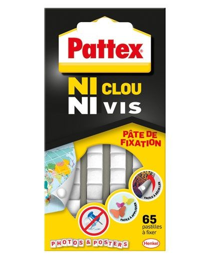 No nails or screws" fixing paste, 65 pieces