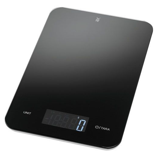 Black digital kitchen scale, 5kg to 1g