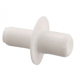 Taquet cylindrique diamètre 5 et 6 mm blanc, 12 pièces - Vynex - Référence fabricant : 438911