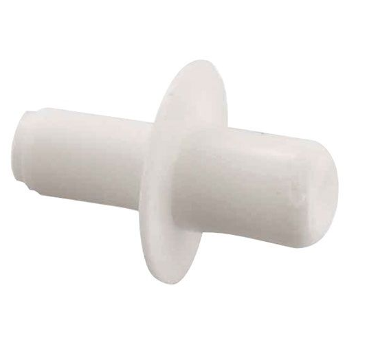 Cylindrical cleat diameter 5 and 6mm white, 12 pieces