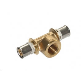 Multilayer brass tee Radial type female 16/15x21/16mm, lead-free - PBTUB - Référence fabricant : MCRXSTF216