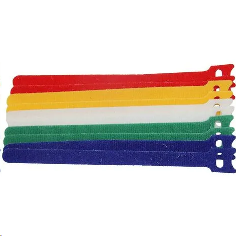 Velcro clamp, 12x200mm, 5 colours, 10 pieces