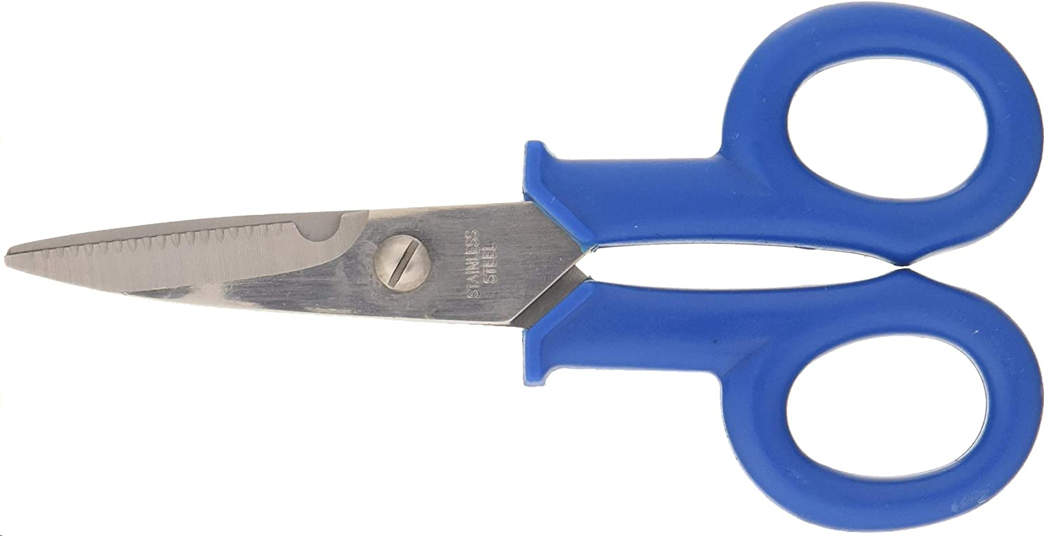 Electrician's scissors, curved blade, 115mm