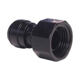 Female coupling 15 x 21 ( 1/2" ), for 10 mm hose, black acetal - John Guest - Référence fabricant : CM321014E