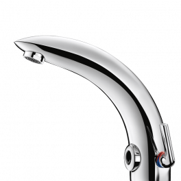 Single lever basin mixer Tempomatic Mix 2, mains 230/12V with transformer - Delabie - Référence fabricant : 494000