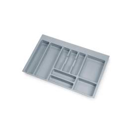 Cutlery tray for kitchen drawers, for cabinet 800mm, grey plastic - Emuca - Référence fabricant : 8332121