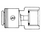 Unión de acetal femenino, negro, fondo plano, 3/4, para manguera de 8mm - John Guest - Référence fabricant : JOHRACM451213FS