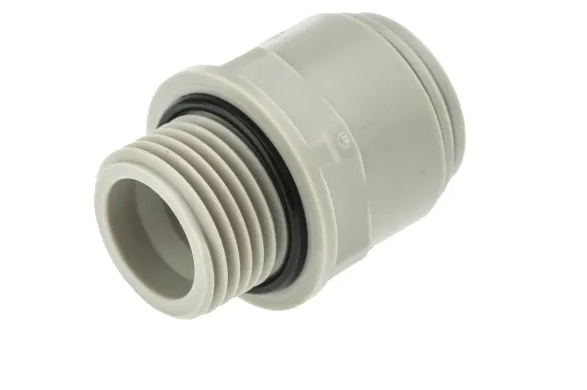  John Guest male fitting 15 x 21 ( 1/2" ) for 15 mm hose, grey acetal