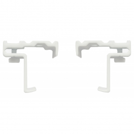Clip-on ceiling support, 24x16mm, face 4mm, white, 2 pieces - Cessot - Référence fabricant : 340711CT