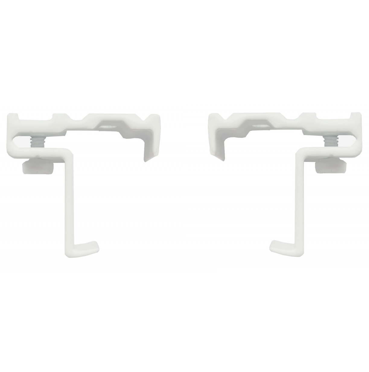 Clip-on ceiling support, 24x16mm, face 4mm, white, 2 pieces