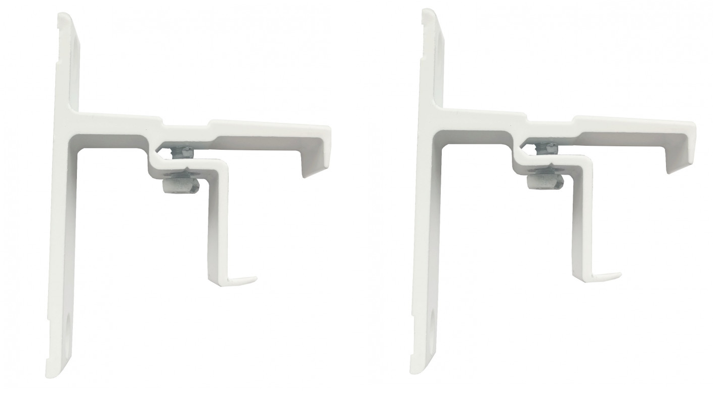 Support de face clipsable, 24x16 mm, saillie 40 mm, blanc, 2 pièces