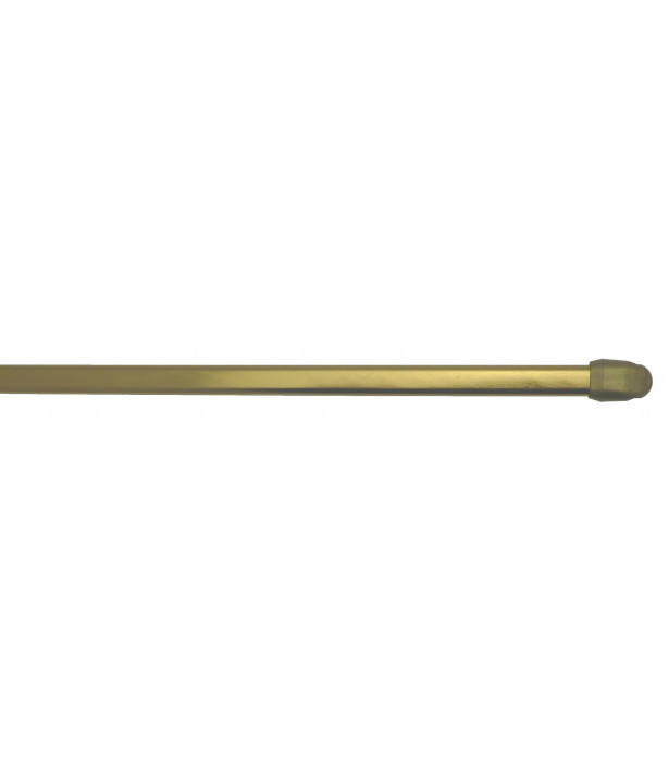 Oval rod 10x5mm, 50 to 80cm, with fixing hooks, brass, 2 pieces