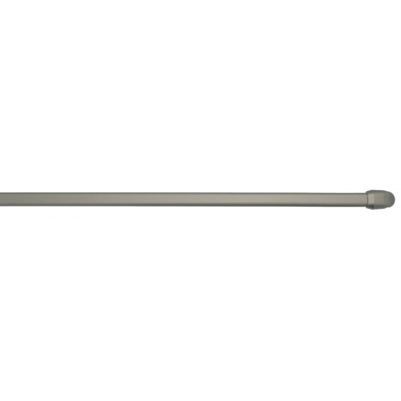 Tringle ovale 10x5 mm, 30 à 50cm, avec pitons de fixations, nickel, 2 pièces
