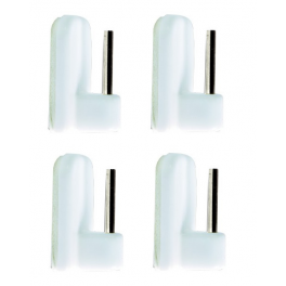 Adhesive rod holder, white, 4 pieces - Cessot - Référence fabricant : 005011CT