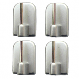 Portacañas adhesivo, níquel esmerilado, 4 piezas - Cessot - Référence fabricant : 005611CT