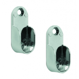 Endhalter für ovales Garderobenrohr, 30x15mm, verchromt, 2 Stück - Cessot - Référence fabricant : 132511CT