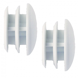 Eingezogenes Endstück für Garderobe Durchmesser 16mm, 2 Stück, weiß - Cessot - Référence fabricant : 310031CT