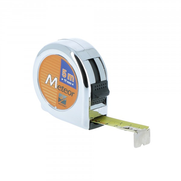 METEOR tape measure, abs chrome, 5m x 19mm