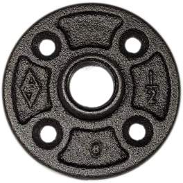 Brida redonda con rosca negra 15x21 con 4 agujeros de fijación - CODITAL - Référence fabricant : B321T0015