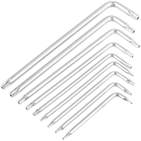 TORX male wrenches, short, 9 pieces