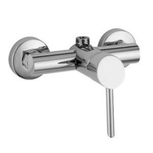 Single lever shower mixer chrome plated for high outlet column