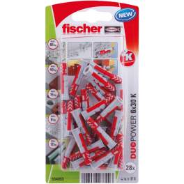 DUOPOWER plugs 6x30, 28 pieces - Fischer - Référence fabricant : 534993