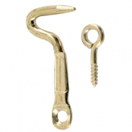 Half-round hook, steel, brass-plated 3.5x25mm, 3 pieces - Vynex - Référence fabricant : 439232