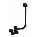 Automatic bathtub drain with cable, 650mm, black