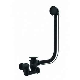 Automatic bathtub drain with cable, 650mm, black - Valentin - Référence fabricant : 58390000500