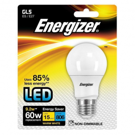 E27 LED Bulb, 806 lumens, 9.2W/60W - Energizer - Référence fabricant : ES8705